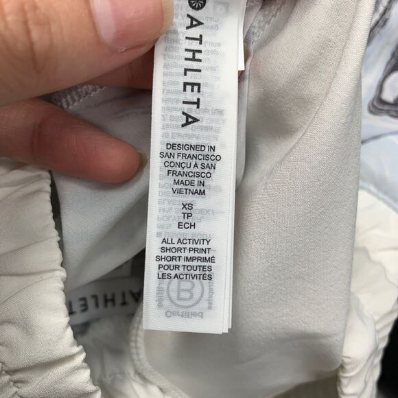 Athleta Shorts Womens XS Extra Small Blue Swirl Marble All Activity Drawstring - Picture 10 of 15